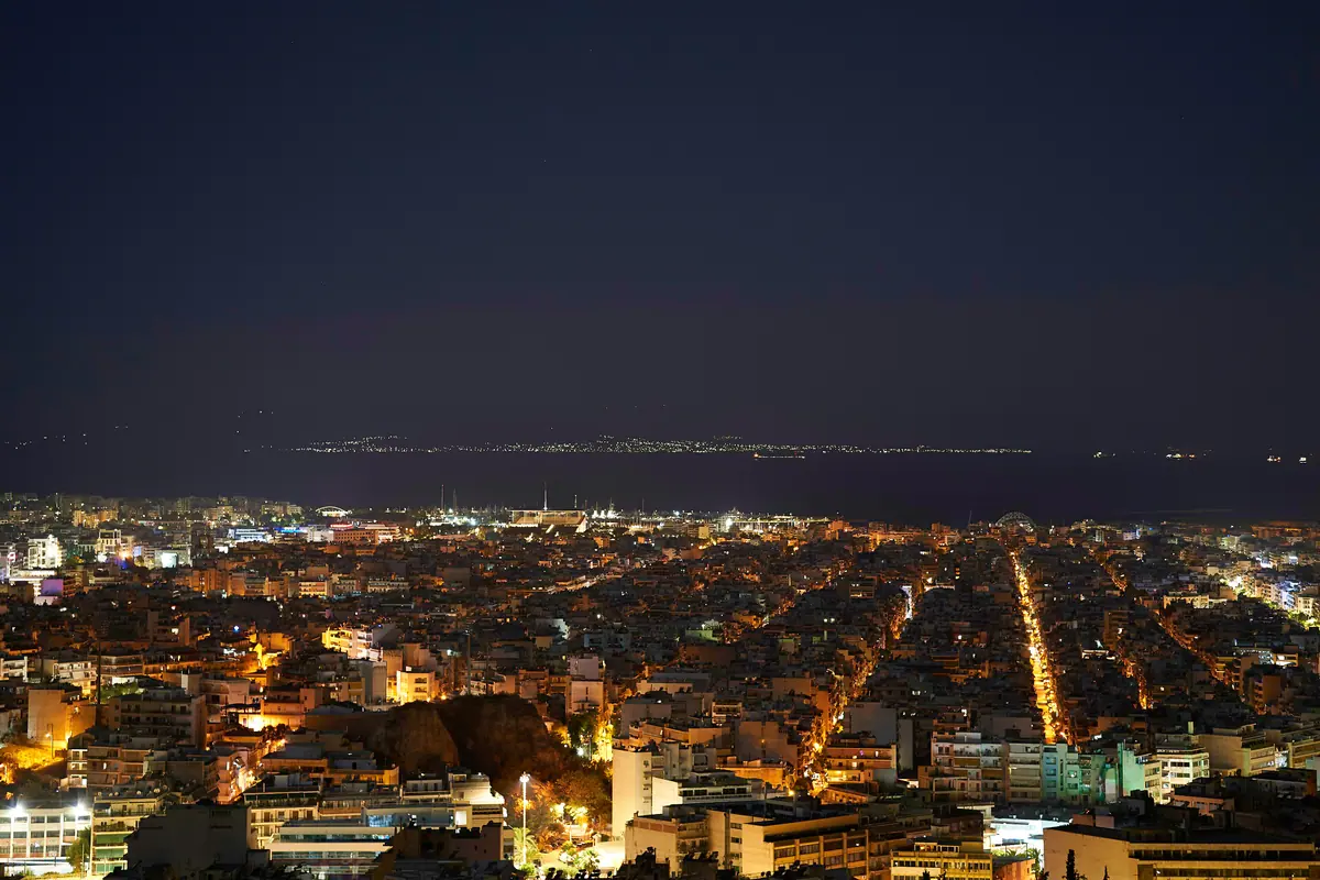 Athens at night